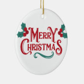 Merry Christmas Ornament | Personalized Keepsake  (Rechts)