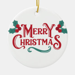 Merry Christmas Ornament | Personalized Keepsake