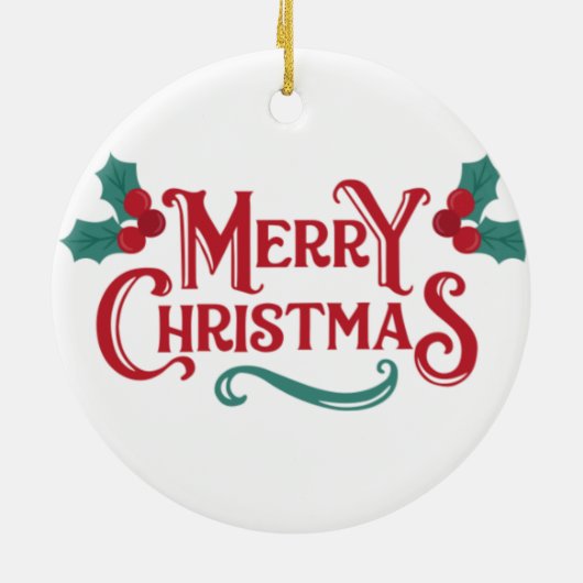 Merry Christmas Ornament | Personalized Keepsake  (Achterkant)