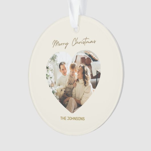 Merry Christmas Ornament | Personalized Photo (devant)