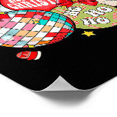 Merry Christmas Ornaments Disco Ball Coquette Bow Poster (Hoek)