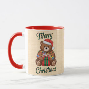Merry Christmas - Ourson en kerstcadeau Mok