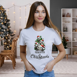 Merry Christmas Panda (familie T-shirt) T-shirt