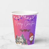 Merry Christmas Paper Cups Papieren Bekers (Achterkant)