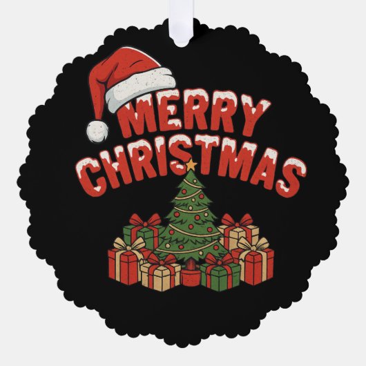 Merry Christmas Paper Ornament (Voorkant)