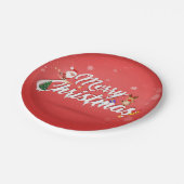 Merry christmas papieren bordje (Gekanteld)