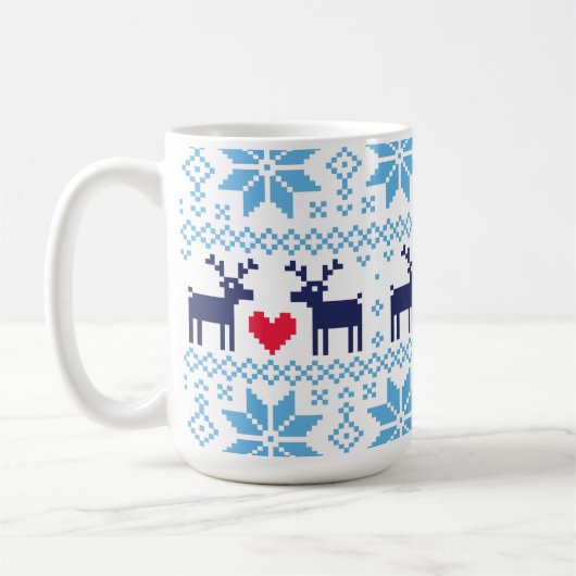Merry Christmas pattern 2 Koffiemok (Links)