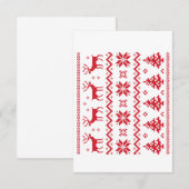 Merry Christmas pattern 4 Bedankkaart (Voorkant / Achterkant)