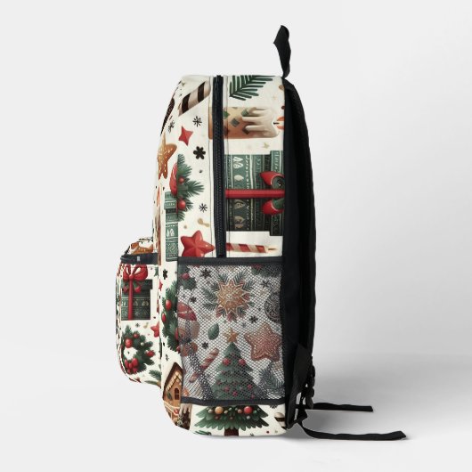Merry Christmas Pattern Rugzak (Rechts)