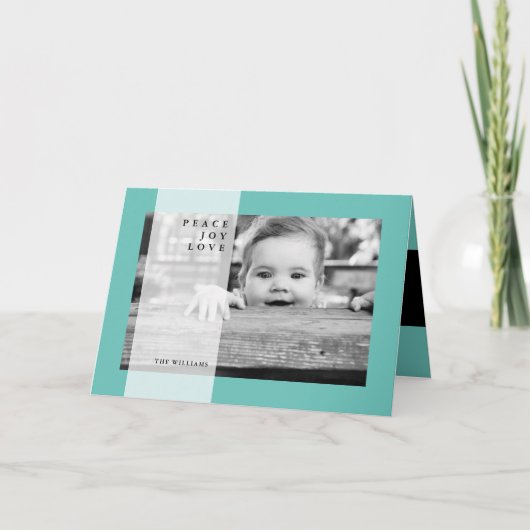 MERRY CHRISTMAS Peace Joy Love Holiday Kaart (Voorkant)