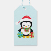Merry Christmas Penguin Illustration Cadeaulabel (Achterkant)