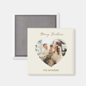 Merry Christmas Personalized Photo Magnet (Recto/Verso)