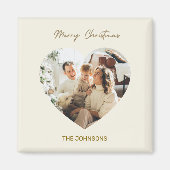 Merry Christmas Personalized Photo Magnet Magneet (Voorkant)