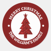 Merry Christmas Personalized Sticker (Devant)