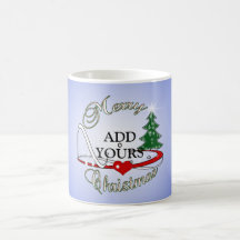 MERRY CHRISTMAS PERSONNALISER IT CAFÉ MUG