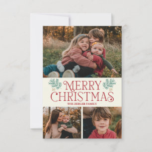 Merry Christmas Photo Card Aankondiging