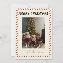 Merry Christmas Photo Card Feestdagenkaart