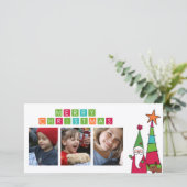 merry christmas photo card feestdagenkaart (Staand voorkant)