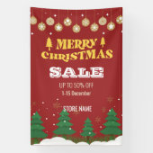 Merry Christmas Pine Tree Store Sale Advertenties Spandoek (Verticaal)