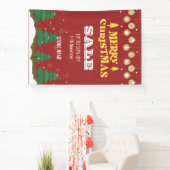 Merry Christmas Pine Tree Store Sale Advertenties Spandoek (Insitu)