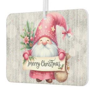 Merry Christmas Pink Gnome Glittery Luchtverfrisser