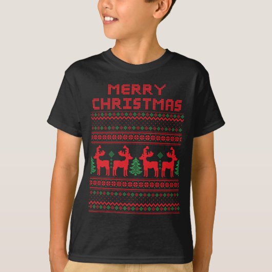 MERRY CHRISTMAS PIXEL ART STYLE T-shirt (Devant)
