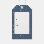 Merry Christmas Polar Bears On Stars Cadeaulabel (Achterkant)