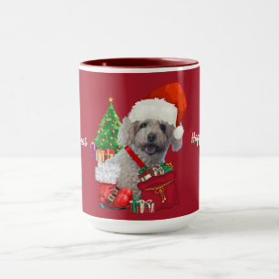 Merry Christmas Poodle Red Coffee Mok
