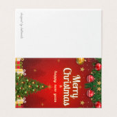 Merry Christmas Postcard | Festive Holiday Greetin Kaart (Buitenkant ongevouwen)