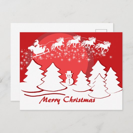 Merry Christmas Postkarte Briefkaart (Voorkant / Achterkant)