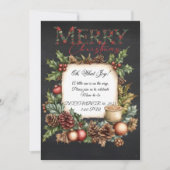 Merry Christmas Pregnancy Announcement Chalkboard Kaart (Voorkant)