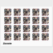 Merry Christmas Pug Dog sticker (Vel)