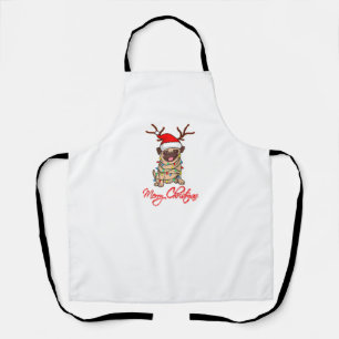 MERRY CHRISTMAS PUG Owner Ugly Kerstly Funny Dog Schort