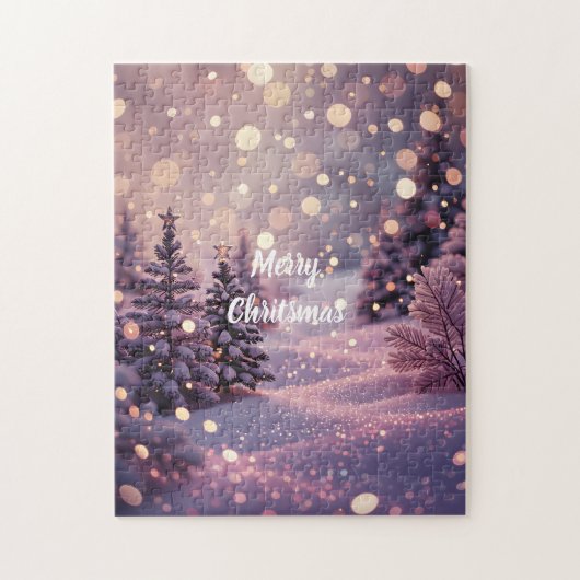 Merry Christmas Puzzle -Customizable Text (Vertical)