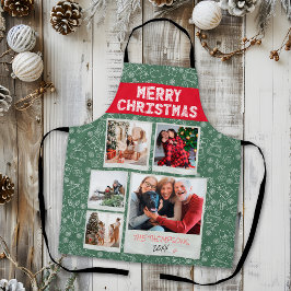 Merry Christmas Red Green 5 Photo Family Gift Schort