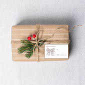 Merry Christmas Red Light String Bow Minimal Rechthoekige Sticker