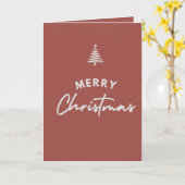 Merry Christmas Red Modern Kaart (Gele Bloem)