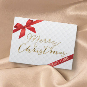 Merry Christmas Red Ribbon Certificat cadeau