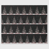 Merry Christmas Red Socks and Baseball Ornaments  Cadeaupapier (Vlak)