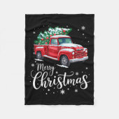Merry Christmas Red Truck Family Matching Christma Fleece Deken (Voorkant)