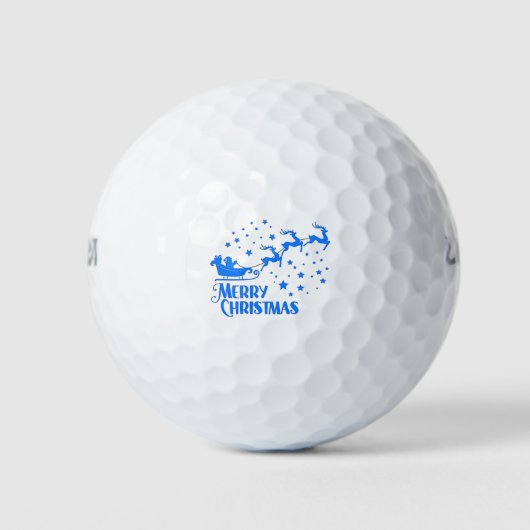 Merry Christmas reindeer Golfballen (Voorkant)