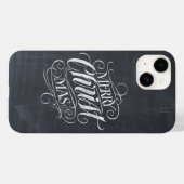 Merry CHRISTmas Religieuze Calligrafie Chalkboard  Case-Mate iPhone Case (Achterkant (horizontaal))