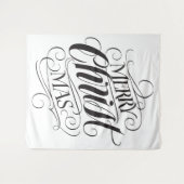 Merry CHRISTmas Religious Calligraphy Script Wandkleed (Voorkant (horizontaal))
