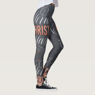 Merry CHRISTmas Religious Marquee Chalkboard Leggings