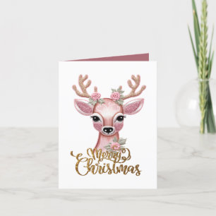 Merry Christmas rendier bericht toevoegen Feestdagen Kaart