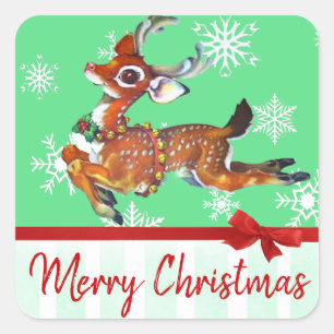 Merry Christmas rendieren Stickers