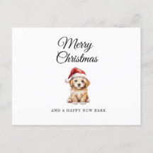 Merry Christmas retriever puppy vakantie briefkaar