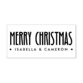 Merry Christmas retro font custom name Rubberstempel (Afrduk)