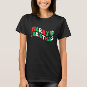 Merry Christmas Retro Koffiekopje Graphic W T-shirt