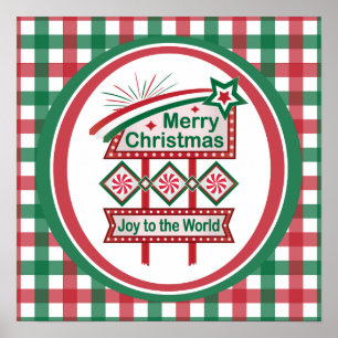 Merry Christmas Retro Marquee - Plezier voor de We Poster